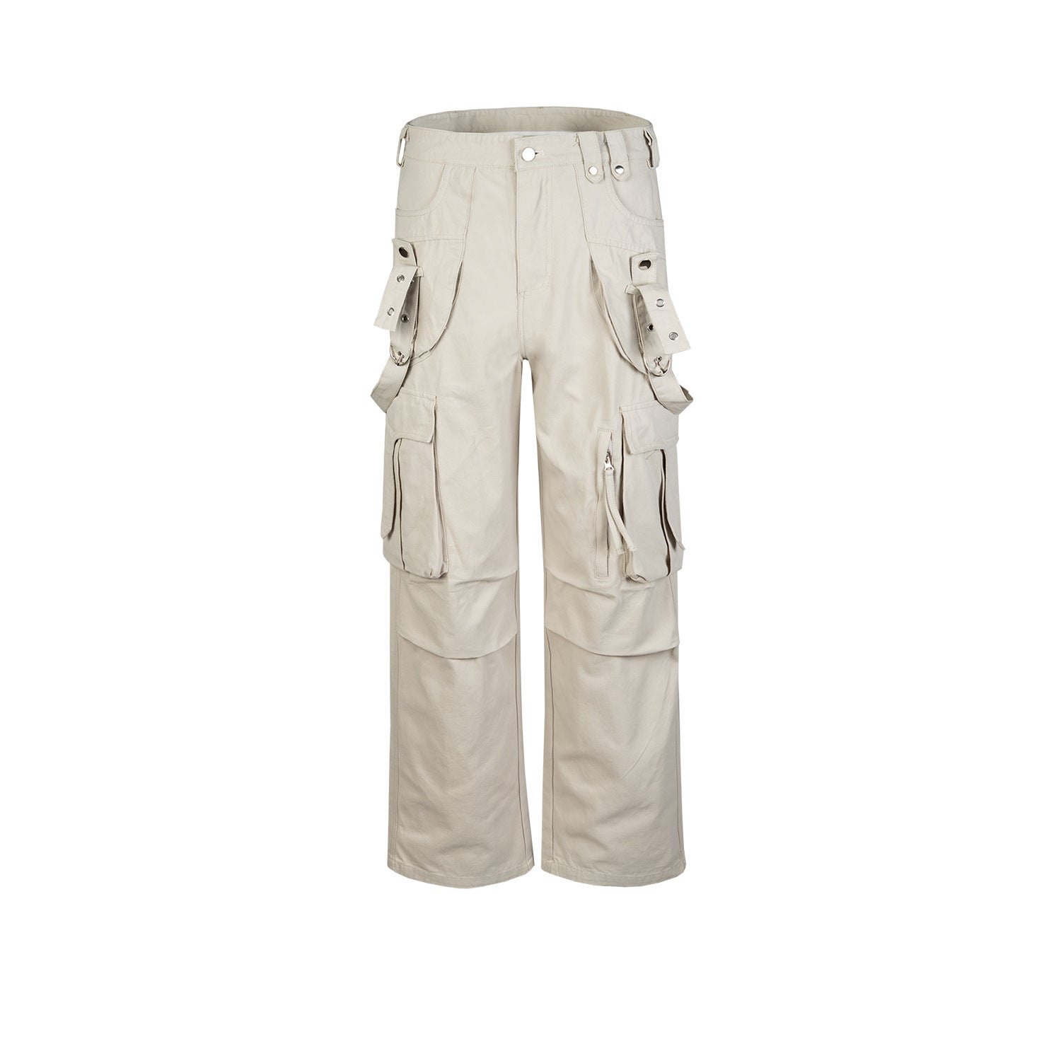 Men's Wear Women's Autumn And Winter Hip-Hop Wide-Leg Trousers Unisex Multi-Pocket Pleated Street Workwear Casual Pants