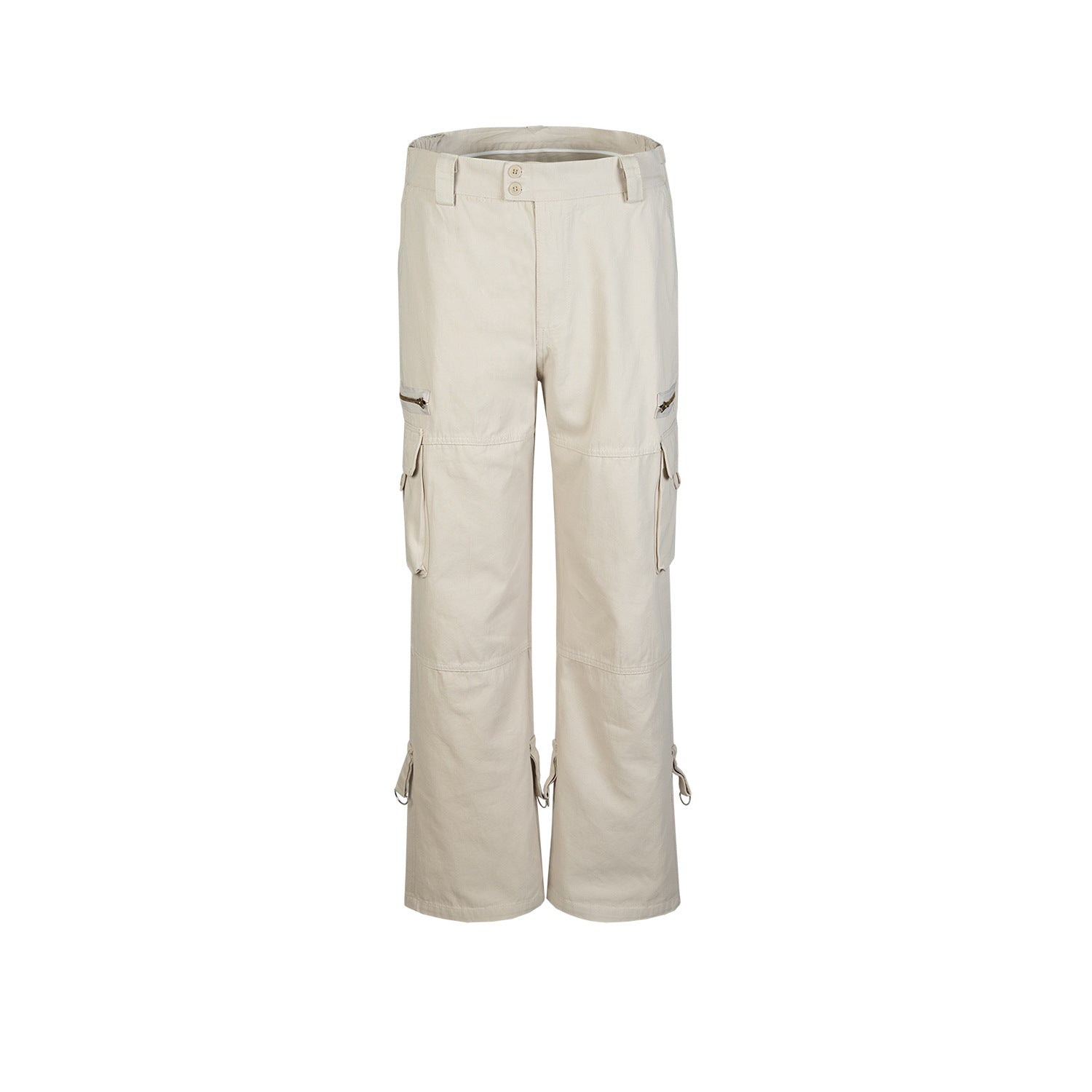Men's Wear Women's Autumn And Winter Hip-hop Baxi Wide-legged Multi-bag Cushion Pants Men's And Women's Casual Trousers Double-color Trendy