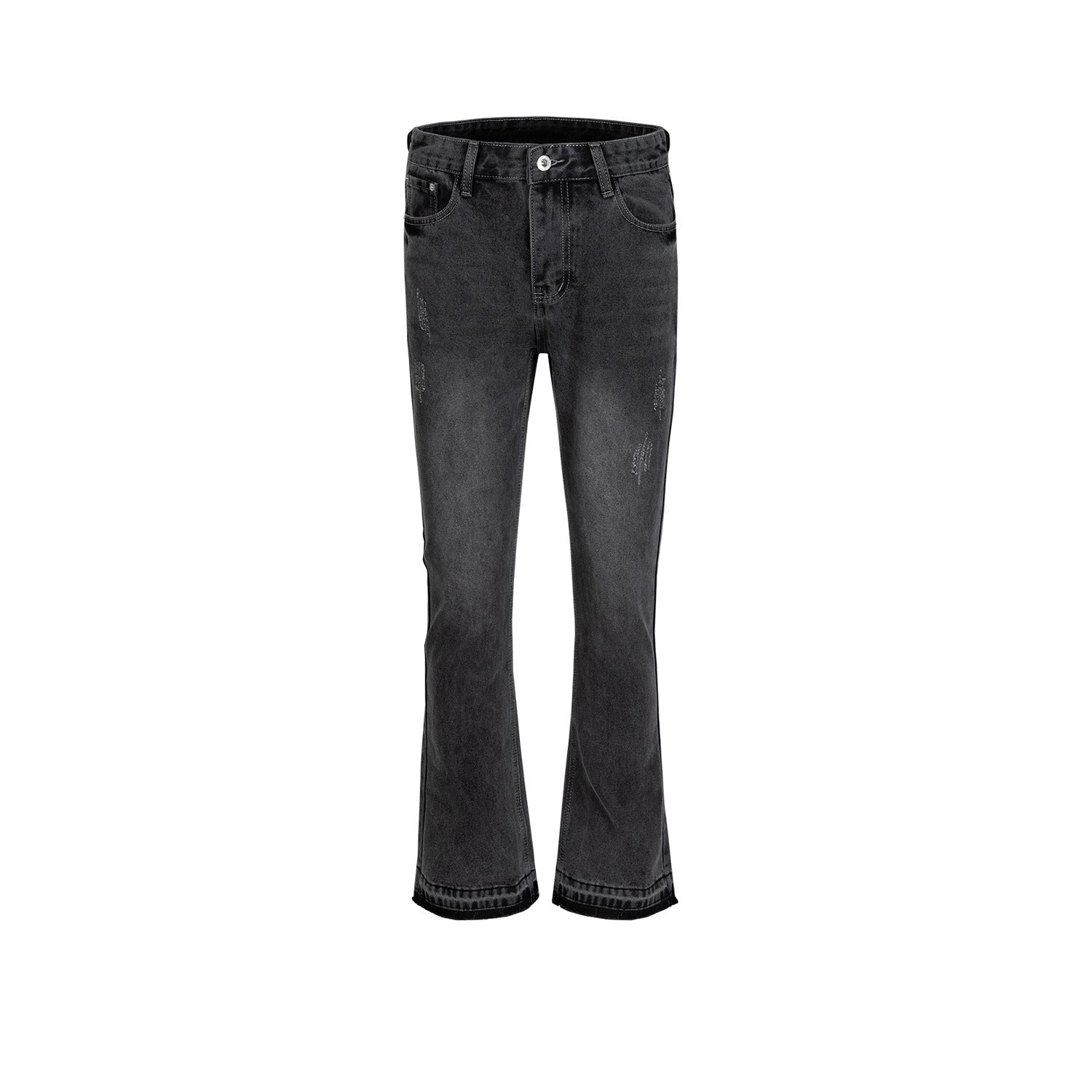 Men's And Women's Urban Insect Bite Washed Old Cat's Broad-legged Pants Men's And Women's Trendy Jeans