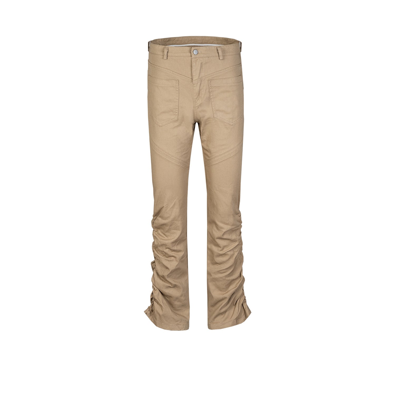 Men's And Women's Hip-Hop Stretch Machete Pleated Trousers Unisex Street Trendy Rock Style Plain Casual Pants