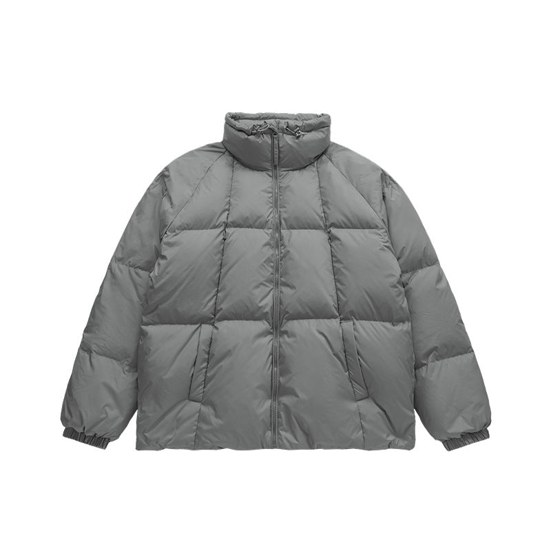 Teflon Three-proof Toast Down Jacket Autumn And Winter New 90 Velvet Solid Color High Collar Jacket Coat