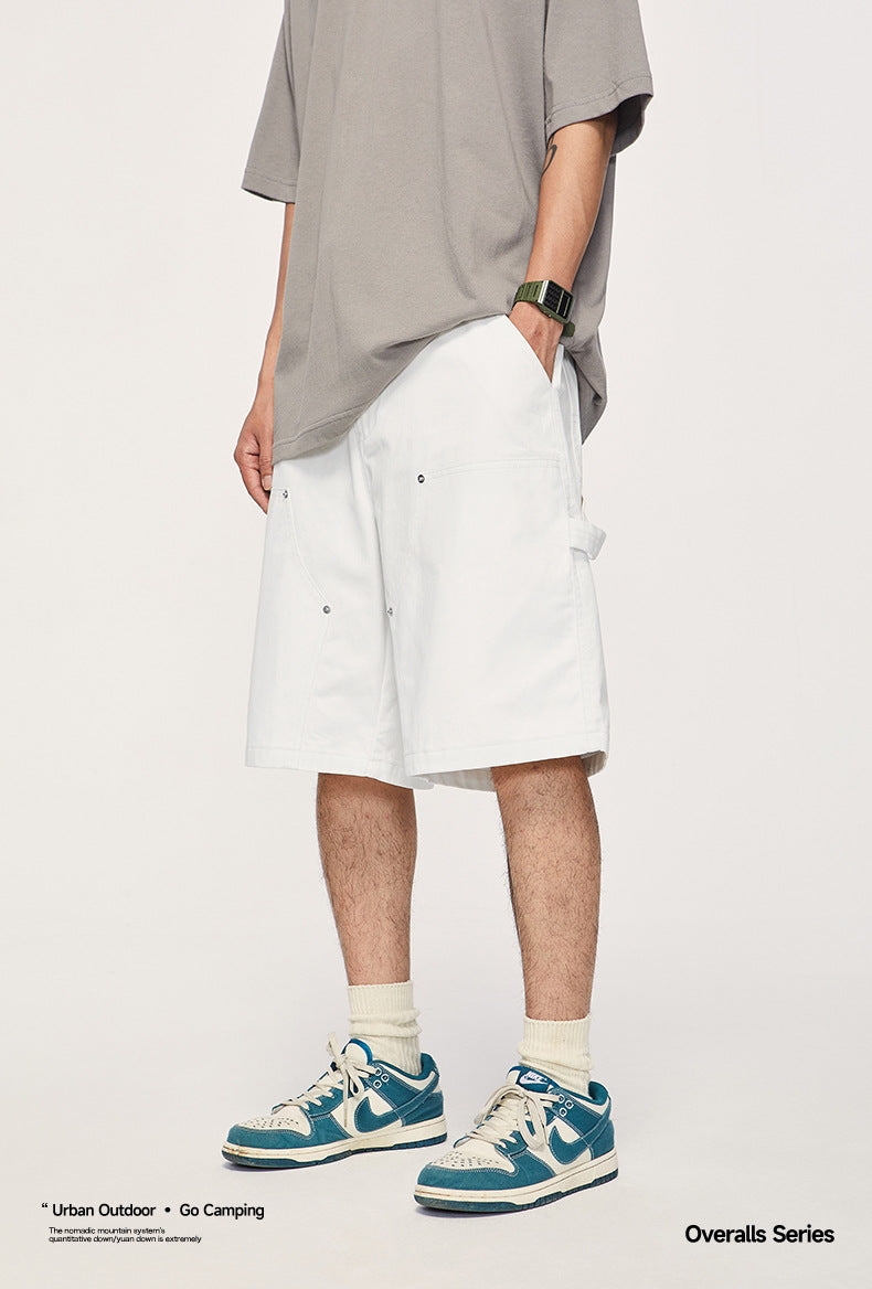 Workwear Loose Multi-Pocket Shorts Spring And Summer New Fashion Brand Loose Solid Color Casual Pants
