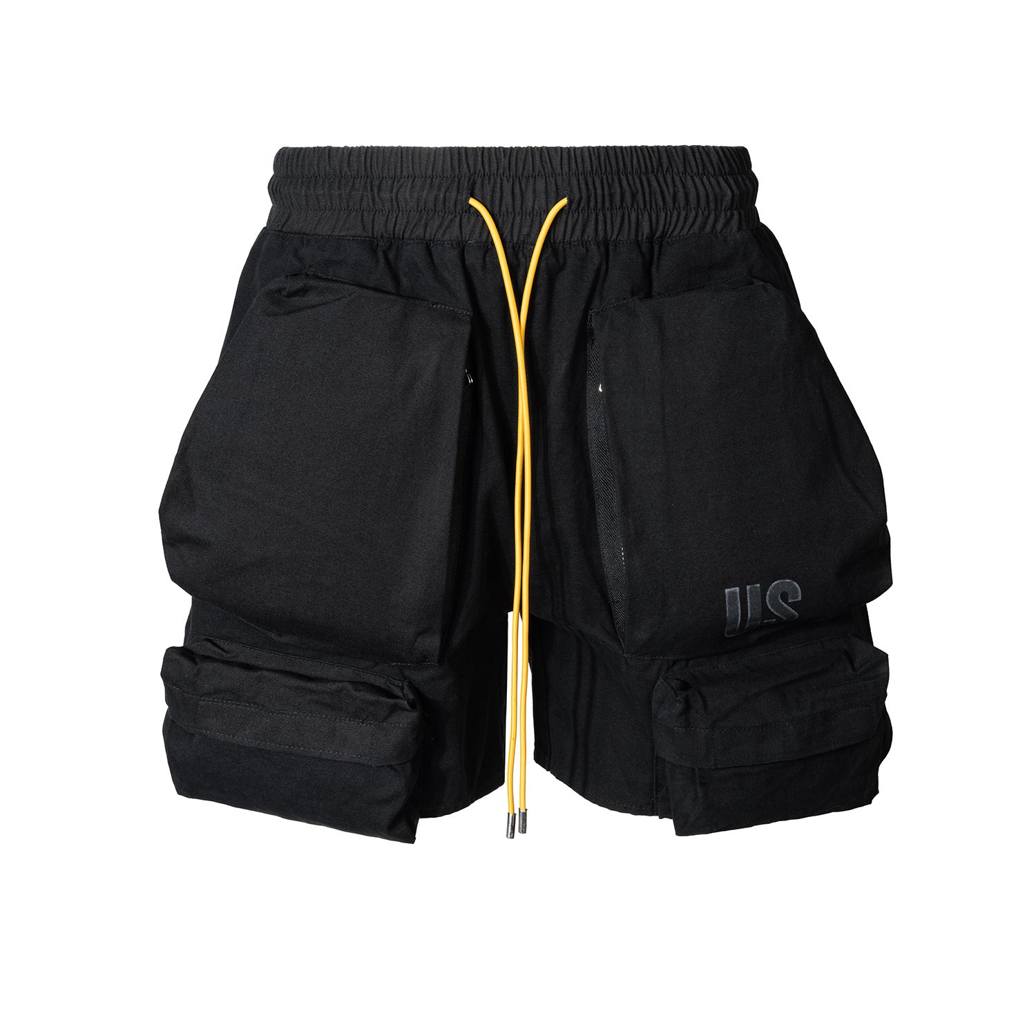 Men's Women's Spring And Summer Hip Hop High Street Washed Military Style Multi-Bag Pants Men's And Women's Drawstring Casual Shorts
