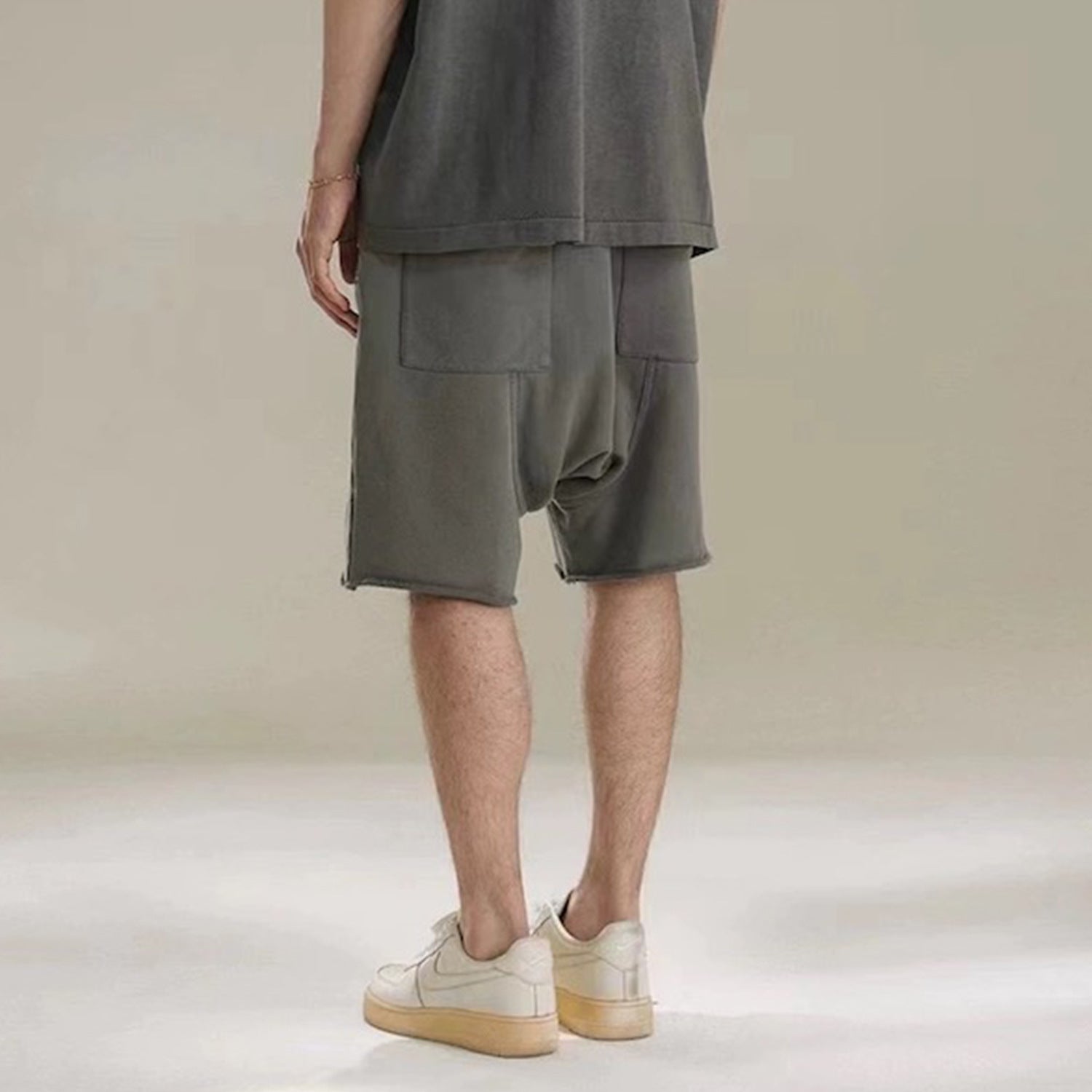 Men's Wear Women's Spring And Summer Casual Pants Unisex High Street Washed Knife Cut Leg Cotton Trendy Shorts