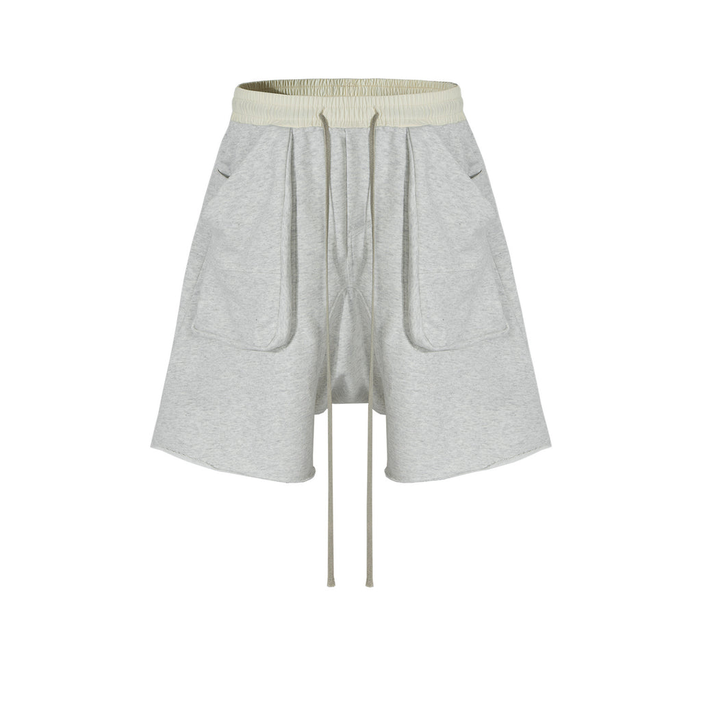 Men's And Women's Spring And Summer Three-dimensional Layered Pocket Micro-drop Shorts Unisex Casual Pants
