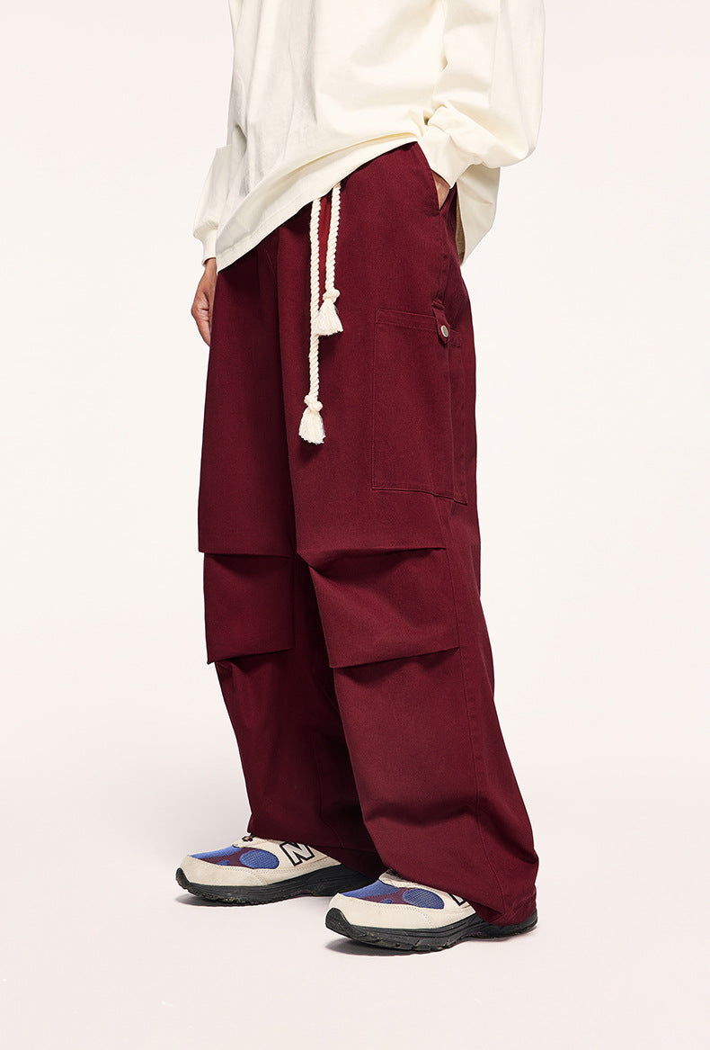 Tether Tooling Wide Leg Pants Autumn And Winter New Fashion Brand Personalized Loose Casual Trousers For Men And Women