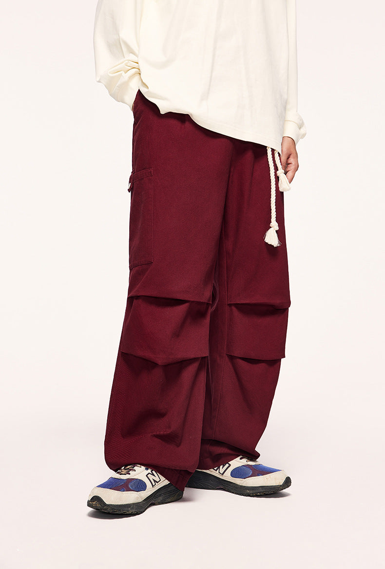 Tether Tooling Wide Leg Pants Autumn And Winter New Fashion Brand Personalized Loose Casual Trousers For Men And Women
