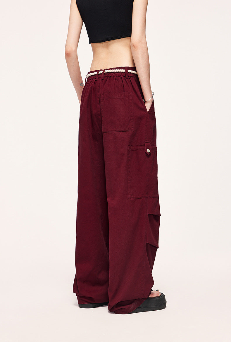 Tether Tooling Wide Leg Pants Autumn And Winter New Fashion Brand Personalized Loose Casual Trousers For Men And Women