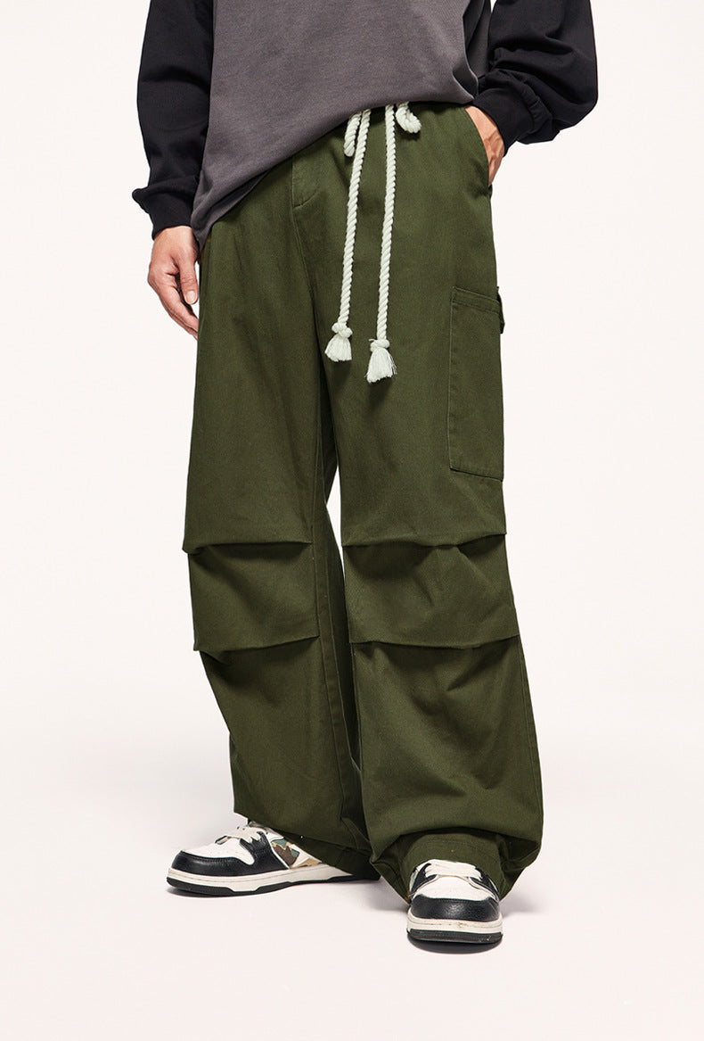 Tether Tooling Wide Leg Pants Autumn And Winter New Fashion Brand Personalized Loose Casual Trousers For Men And Women