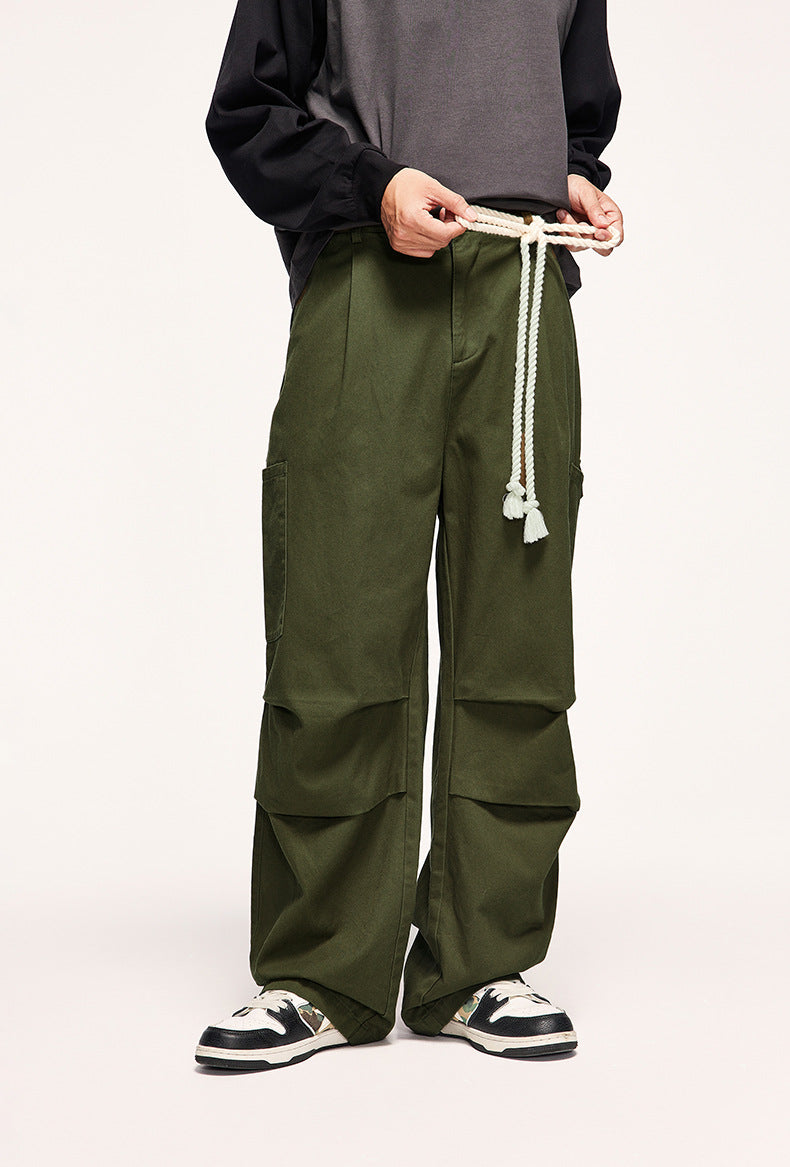 Tether Tooling Wide Leg Pants Autumn And Winter New Fashion Brand Personalized Loose Casual Trousers For Men And Women