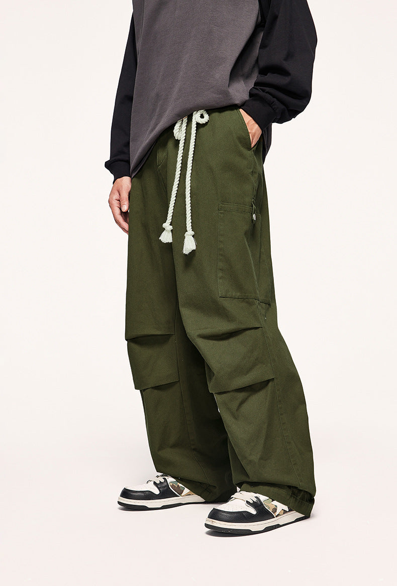 Tether Tooling Wide Leg Pants Autumn And Winter New Fashion Brand Personalized Loose Casual Trousers For Men And Women