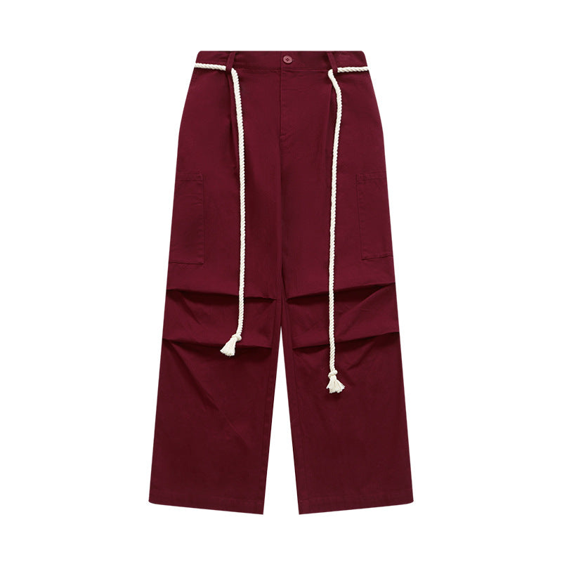 Tether Tooling Wide Leg Pants Autumn And Winter New Fashion Brand Personalized Loose Casual Trousers For Men And Women