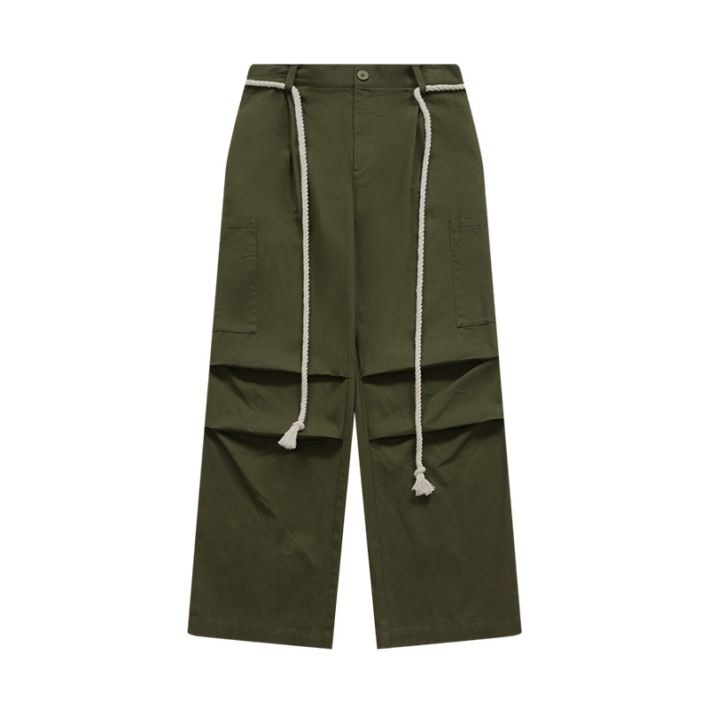 Tether Tooling Wide Leg Pants Autumn And Winter New Fashion Brand Personalized Loose Casual Trousers For Men And Women