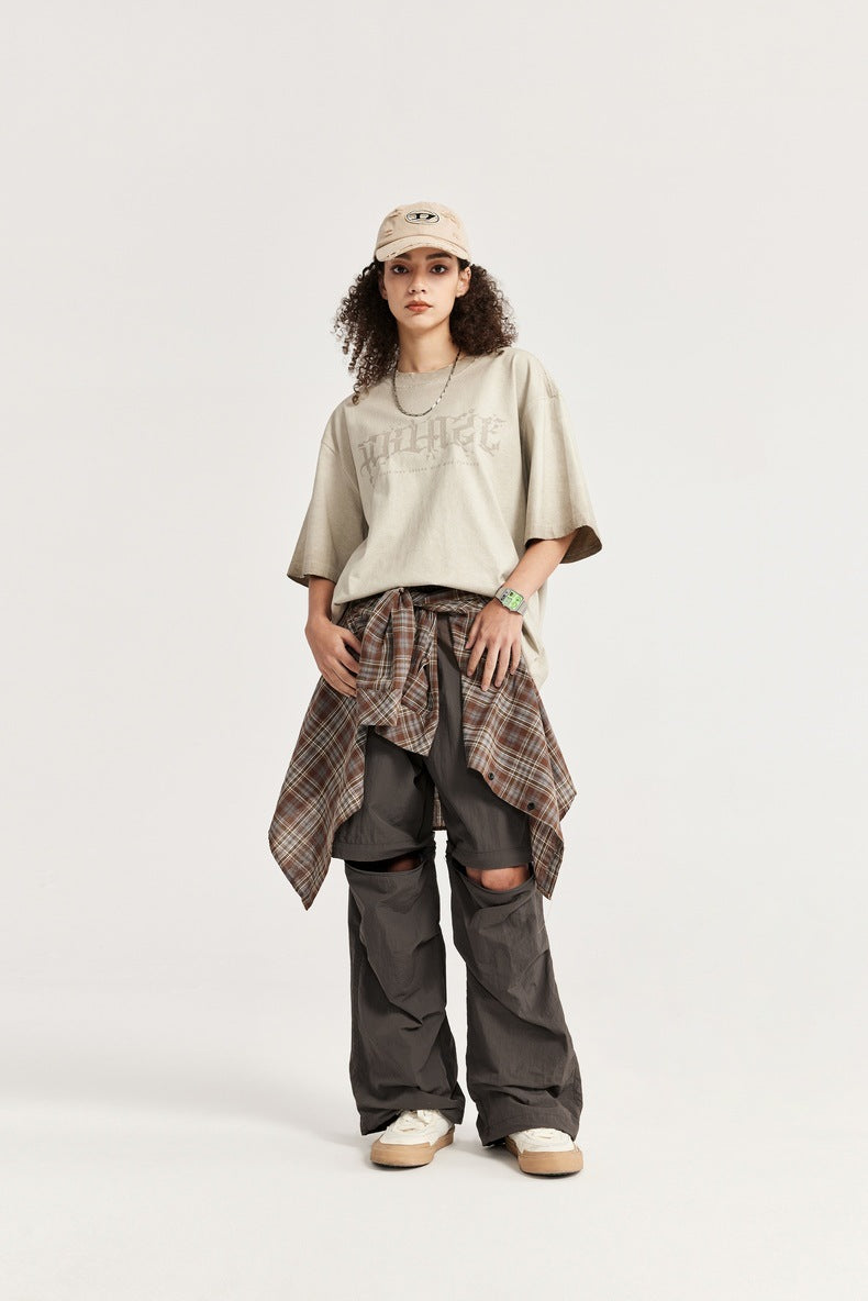 2025 Spring And Summer New Wide Leg Disassembly Pants One Pants Wear Waterproof Casual Big Leg Straight Pants For Men