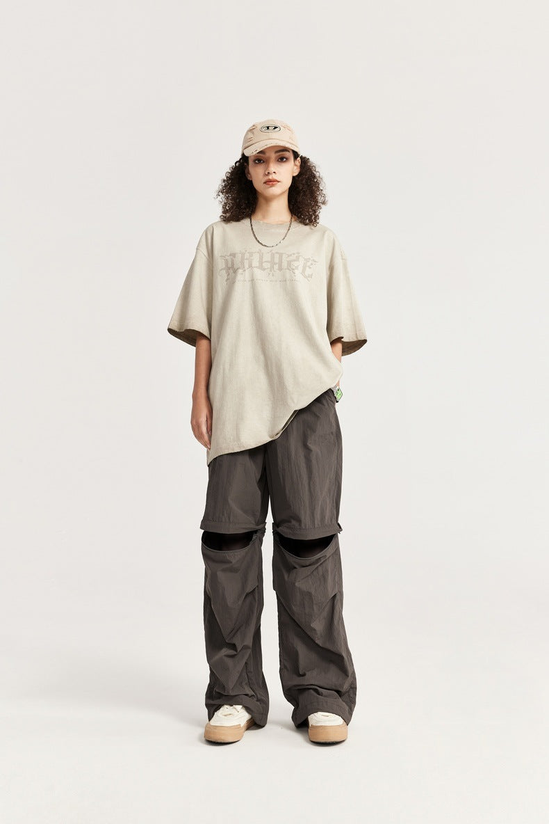 2025 Spring And Summer New Wide Leg Disassembly Pants One Pants Wear Waterproof Casual Big Leg Straight Pants For Men