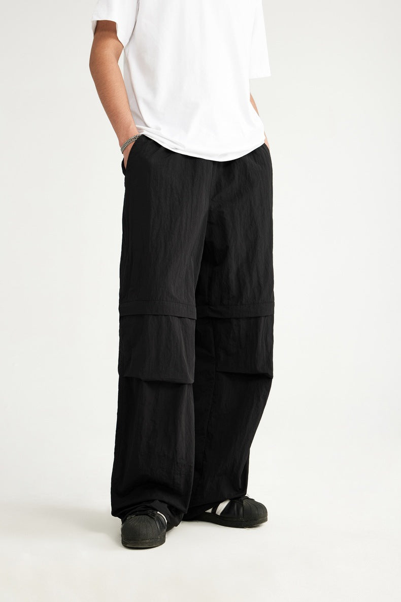2025 Spring And Summer New Wide Leg Disassembly Pants One Pants Wear Waterproof Casual Big Leg Straight Pants For Men