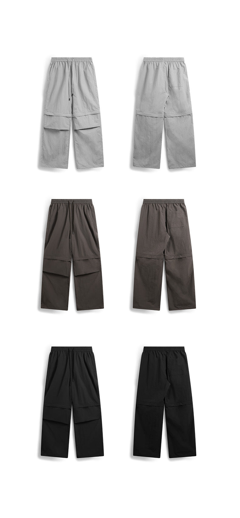 2025 Spring And Summer New Wide Leg Disassembly Pants One Pants Wear Waterproof Casual Big Leg Straight Pants For Men