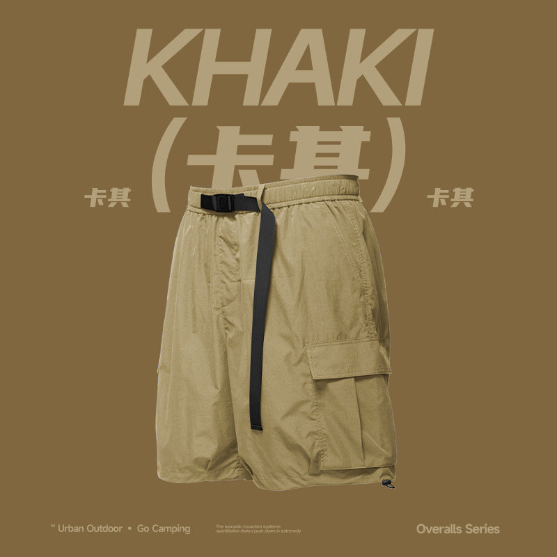 Three-dimensional Pocket Workwear Shorts Spring And Summer New Fashion Brand Loose Solid Color Casual Pants For Men