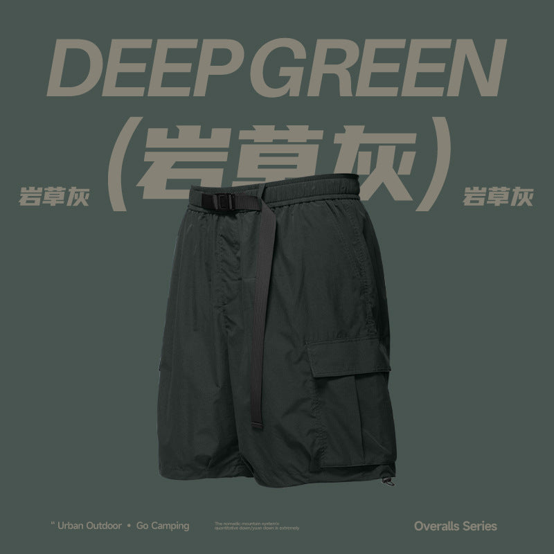 Three-dimensional Pocket Workwear Shorts Spring And Summer New Fashion Brand Loose Solid Color Casual Pants For Men