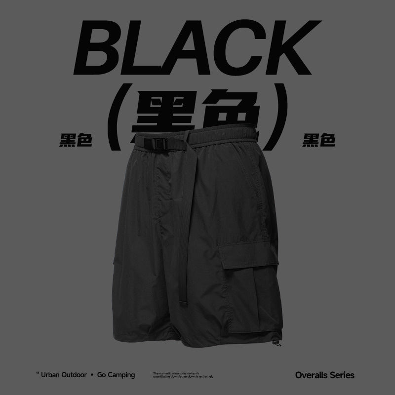 Three-dimensional Pocket Workwear Shorts Spring And Summer New Fashion Brand Loose Solid Color Casual Pants For Men
