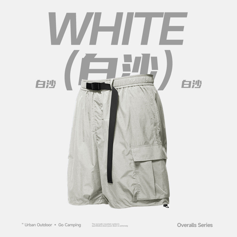 Three-dimensional Pocket Workwear Shorts Spring And Summer New Fashion Brand Loose Solid Color Casual Pants For Men