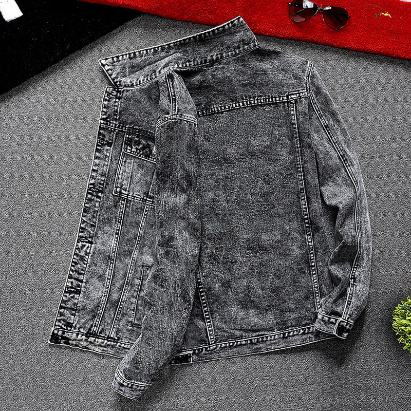 Denim Jacket Men's Instagram Popular Brand Spring Men's Korean Fashionable Slim-fit Casual Denim Jacket For Men