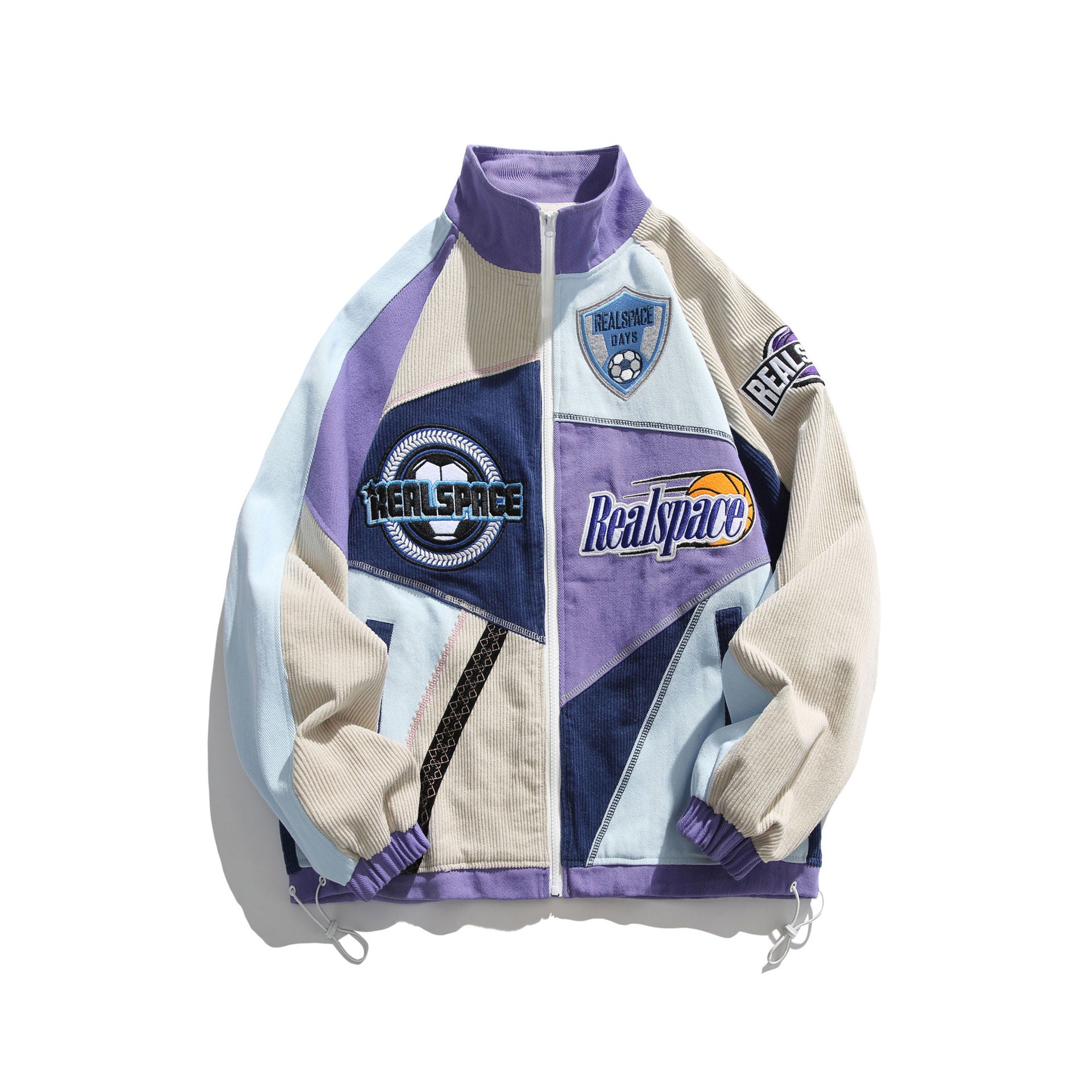 Men's And Women's Couple's Street Sports Fashion Jacket Contrast Color Design Sense Niche Loose Street Casual Jacket Trendy