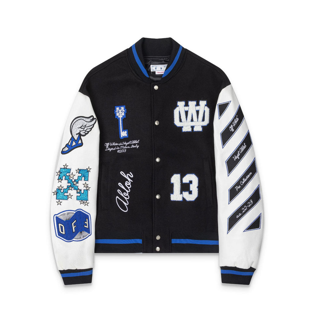 New OW Hot Rhinestone Tianma Letter Pattern Baseball Jacket For Men And Women