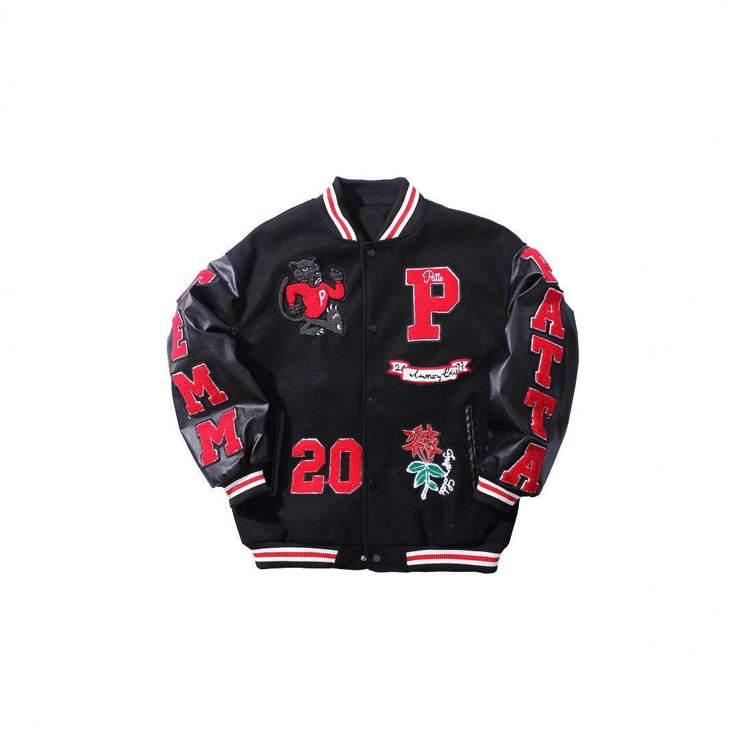 2025 Spring PATTA Heavy Industries Embroidered Pattern Baseball Suit Jacket For Men And Women