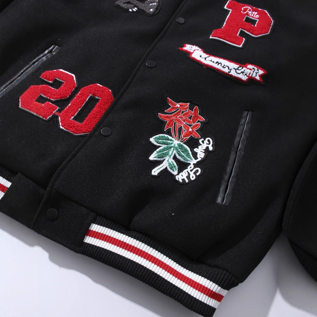 2025 Spring PATTA Heavy Industries Embroidered Pattern Baseball Suit Jacket For Men And Women