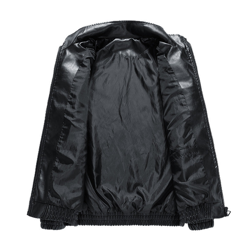 Leather Men's New Autumn Stand Collar Bearer PU Leather Jacket Korean Fashionable Embroidered American Casual Jacket