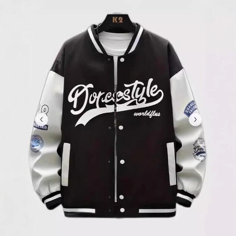 2025 Spring Autumn Street Men's Fashion Trend Loose Casual Baseball Uniform Jacket For Outdoor And Dating