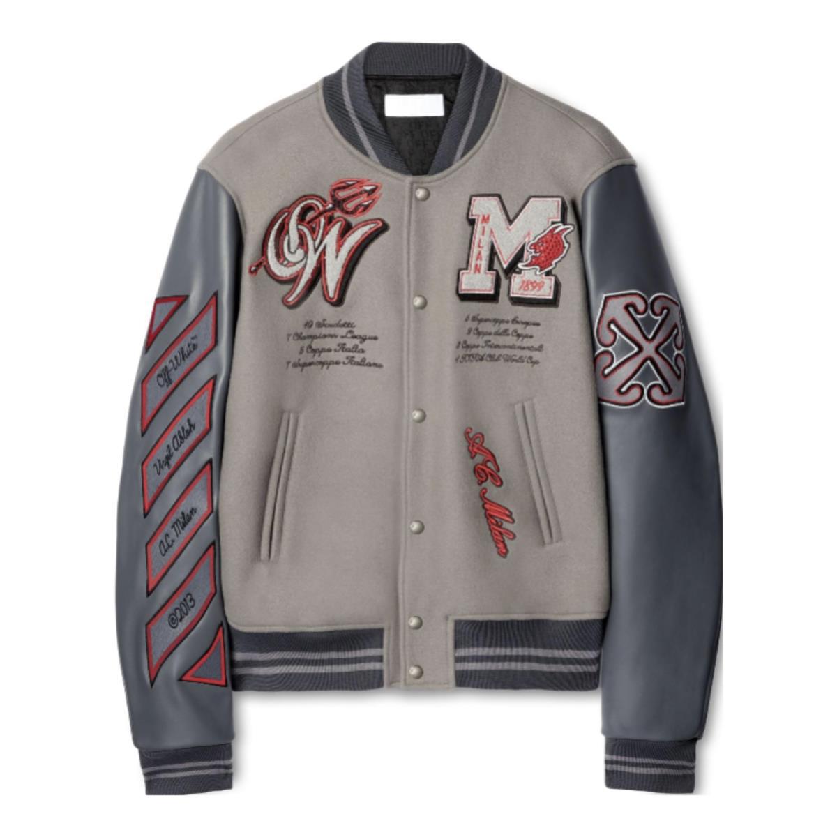 OW Joint AC American Vintage Loose Embroidered Baseball Suit Biker Racing Suit Jacket Couple VINTAGE Jacket