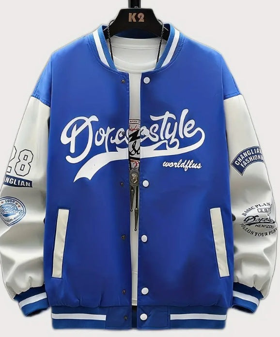 2025 Spring Autumn Street Men's Fashion Trend Loose Casual Baseball Uniform Jacket For Outdoor And Dating