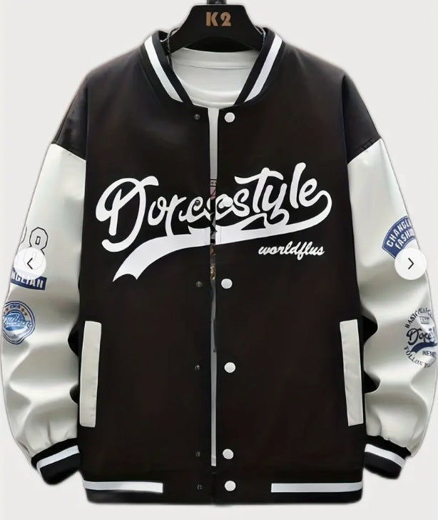 2025 Spring Autumn Street Men's Fashion Trend Loose Casual Baseball Uniform Jacket For Outdoor And Dating