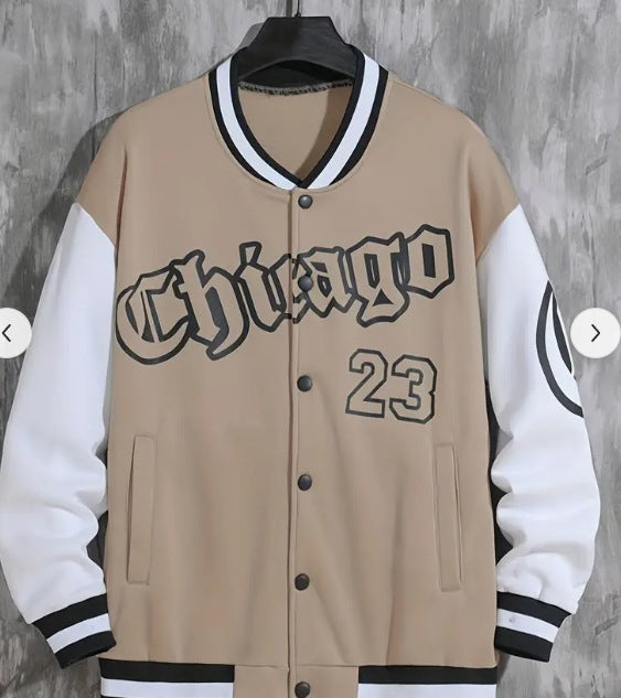 2025 Spring Autumn Street Men's Fashion Trend Loose Casual Baseball Uniform Jacket For Outdoor And Dating