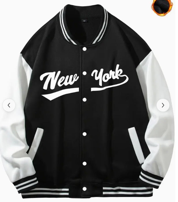 2025 Spring Autumn Street Men's Fashion Trend Loose Casual Baseball Uniform Jacket For Outdoor And Dating