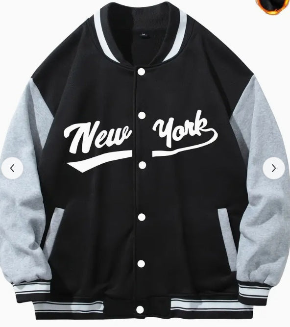 2025 Spring Autumn Street Men's Fashion Trend Loose Casual Baseball Uniform Jacket For Outdoor And Dating