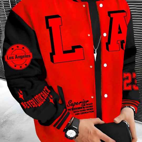 2025 Spring Autumn Street Men's Fashion Trend Loose Casual Baseball Uniform Jacket For Outdoor And Dating