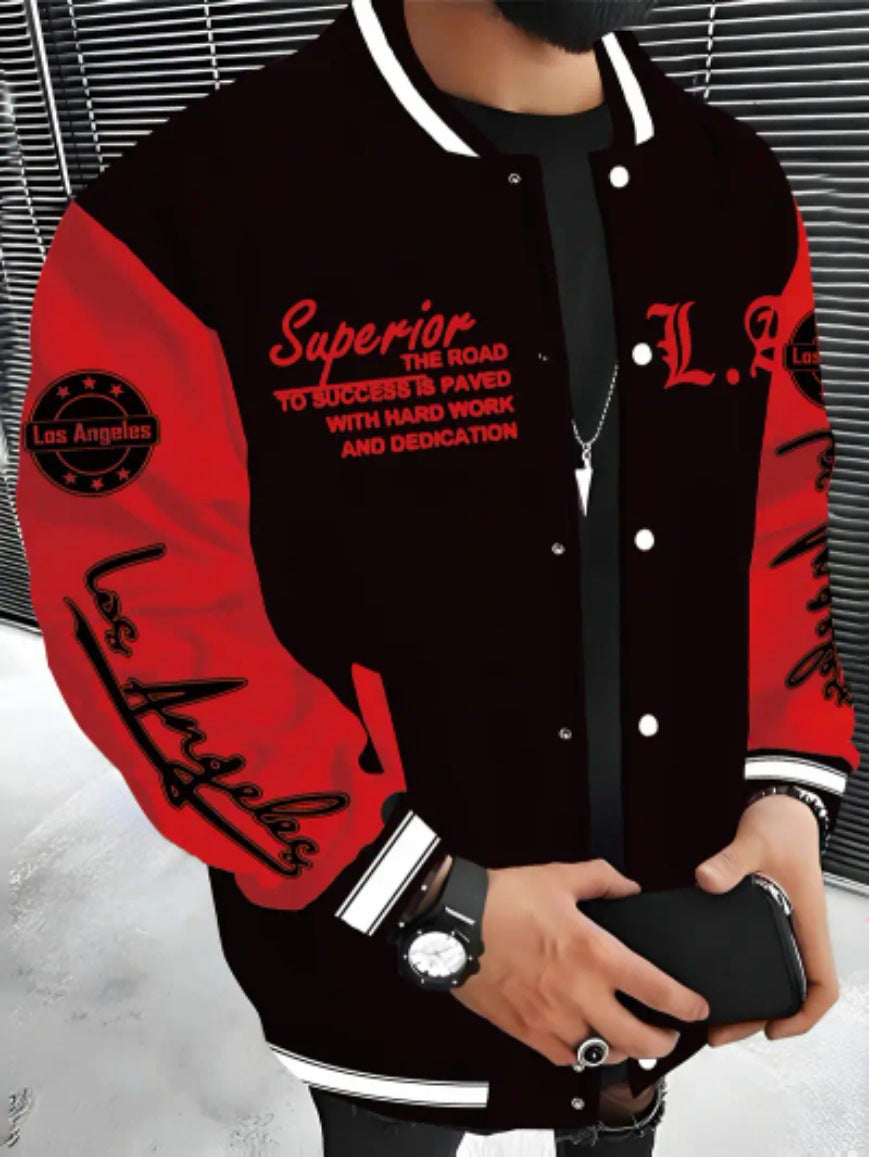 2025 Spring Autumn Street Men's Fashion Trend Loose Casual Baseball Uniform Jacket For Outdoor And Dating