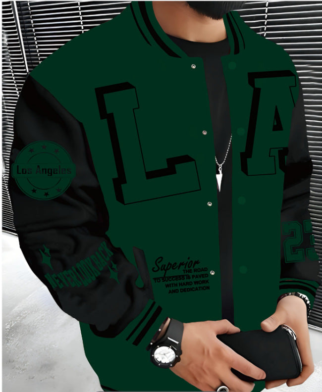 2025 Spring Autumn Street Men's Fashion Trend Loose Casual Baseball Uniform Jacket For Outdoor And Dating