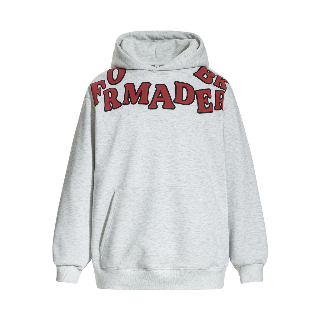 Design Sense High Street Letter Printed Hooded Sweater Loose Men's Sweatshirt Trendy Brand American Autumn And Winter Long Sleeve Pullover