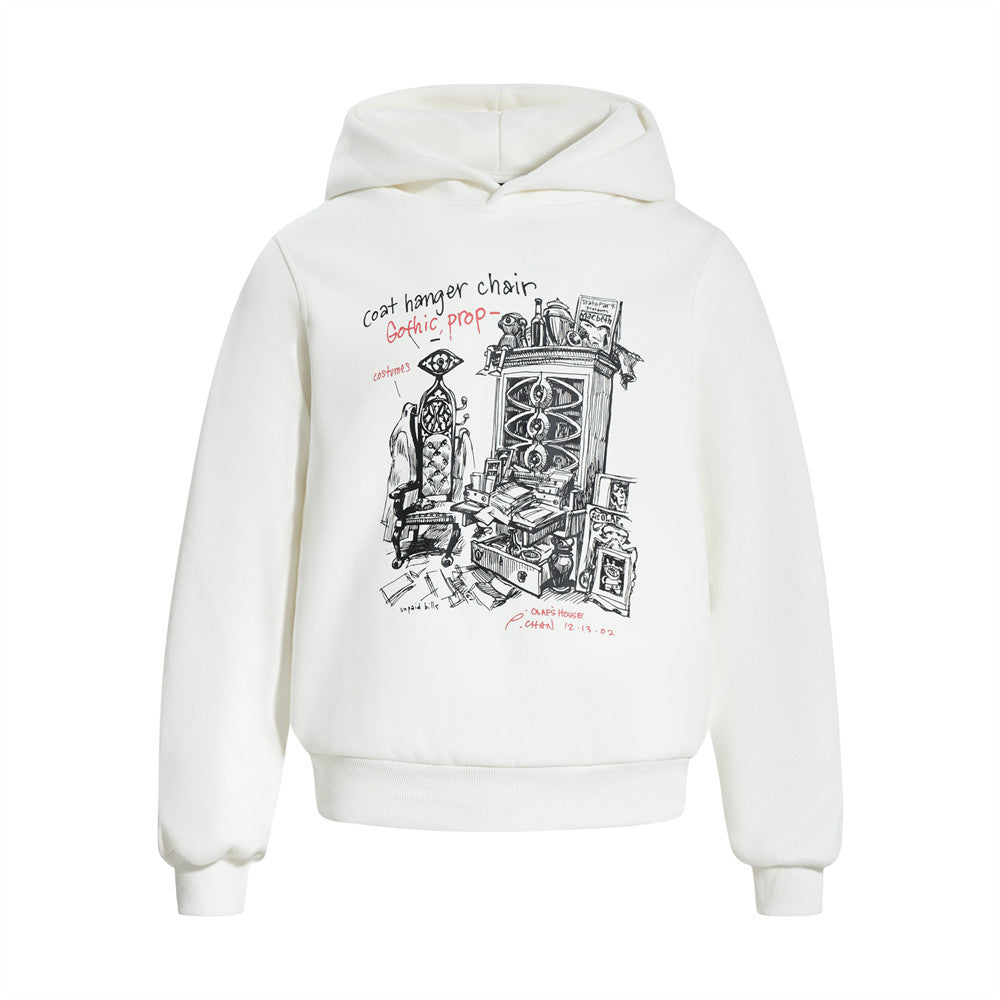 Cartoon Creative Hooded Sweater Men's Spring And Autumn Loose Casual American Style High Street Ins Pullover Sports Hoodie