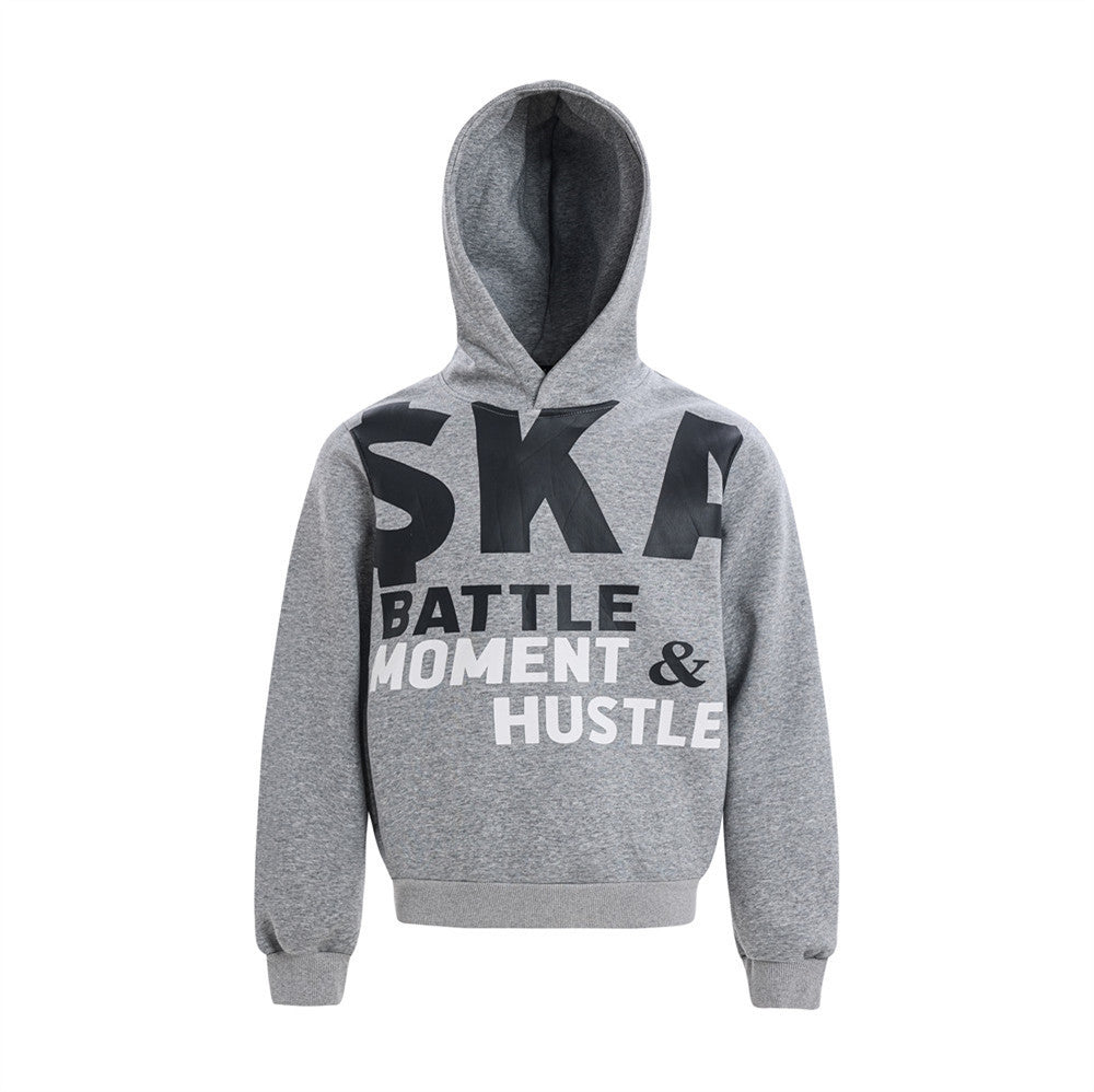 Big Letter Printed Hooded Sweater For Boys Spring And Autumn High Street Fashionable Ins Casual Sweatshirt Pullover Hoodie