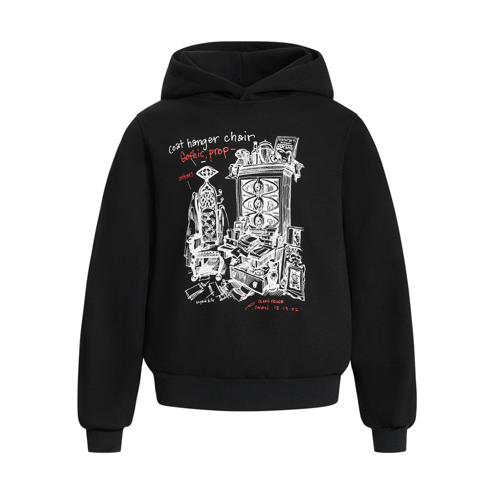 Cartoon Creative Hooded Sweater Men's Spring And Autumn Loose Casual American Style High Street Ins Pullover Sports Hoodie