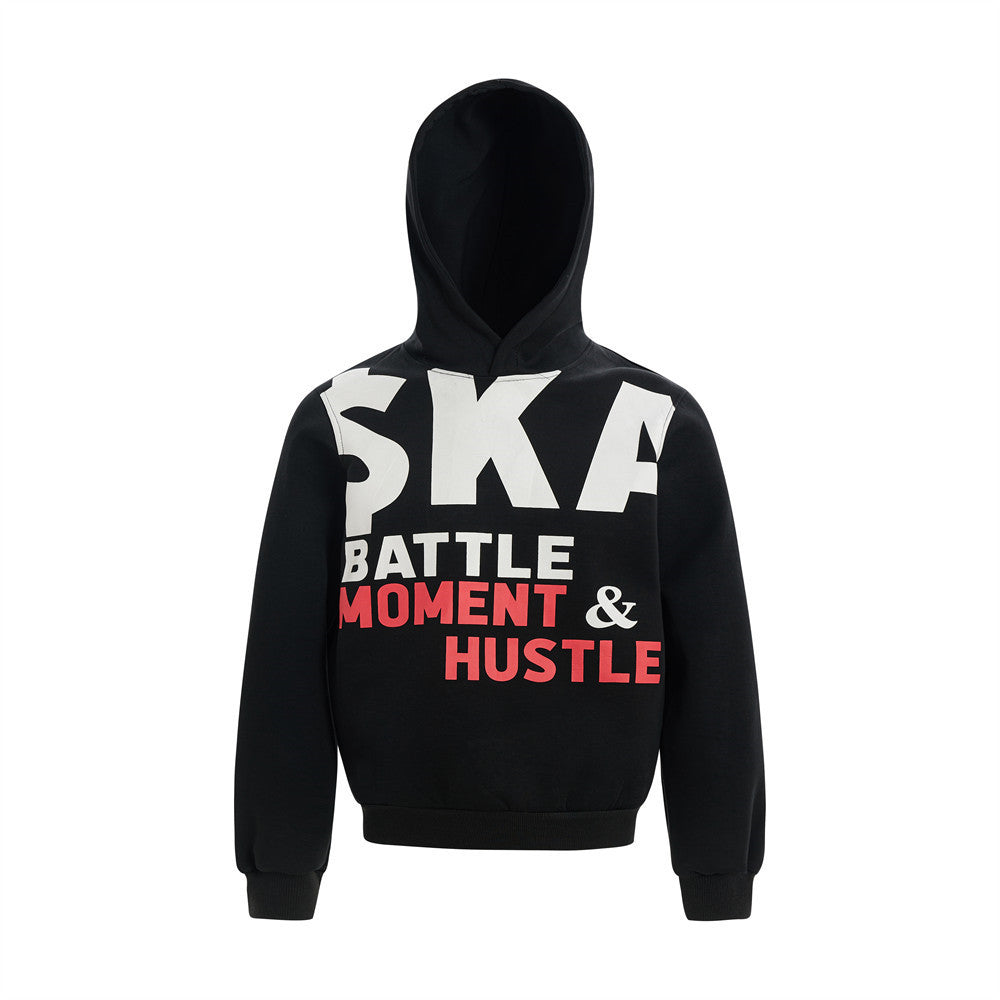 Big Letter Printed Hooded Sweater For Boys Spring And Autumn High Street Fashionable Ins Casual Sweatshirt Pullover Hoodie