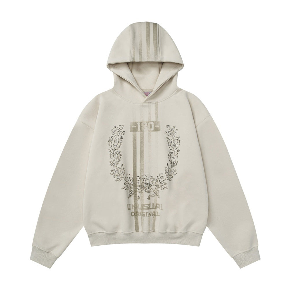 Heavy Metal Decorative Design Sense Hooded Sweat Loose Casual Pullover Men's Vibe Hip Hop Fashionable Sports Loose