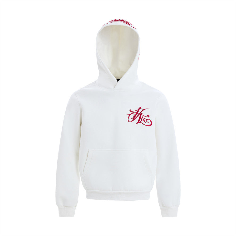 Creative Letter Embroidered Hooded Sweater Men's Autumn Loose American Street Hip-Hop Personalized Sports Hoodie Top