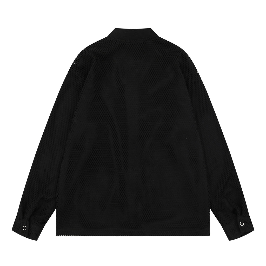 2025 New American Style High Street Hip Hop Handsome Hollow Brand All-match Loose Casual Knitted Sweater