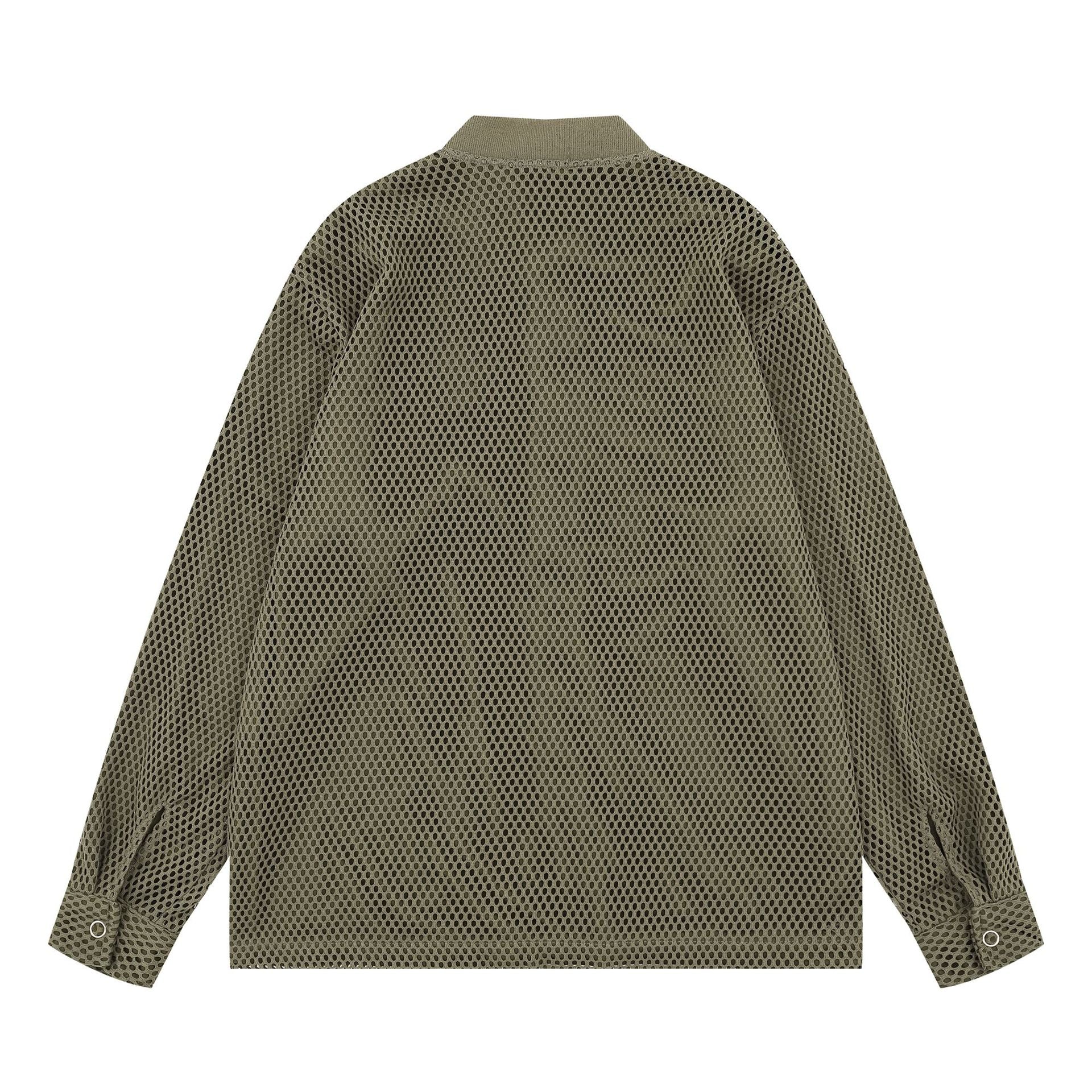 2025 New American Style High Street Hip Hop Handsome Hollow Brand All-match Loose Casual Knitted Sweater